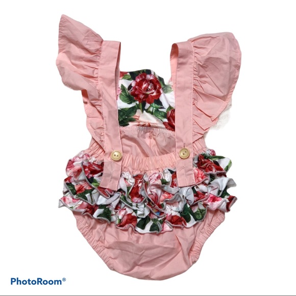 ADORABLE BOUTIQUE FLORAL ROMPER - Picture 2 of 3